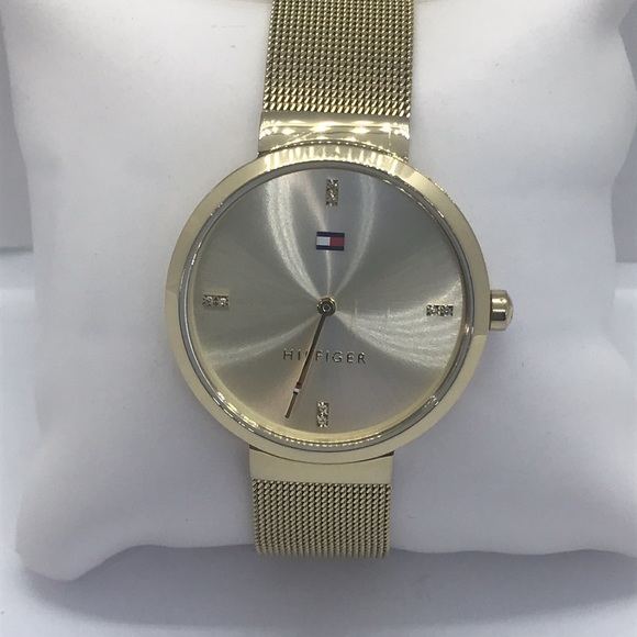 BNWT Tommy Hilfiger unisex slim Gold watch - Picture 2 of 11